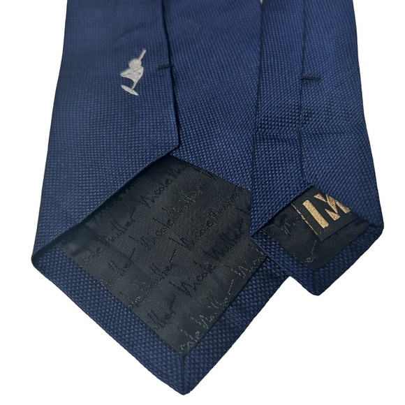 Nicole Miller NYC Neck Tie Textured Silk Luxury Golf Motif Y2K NOS NWT Made USA - Picture 8 of 12